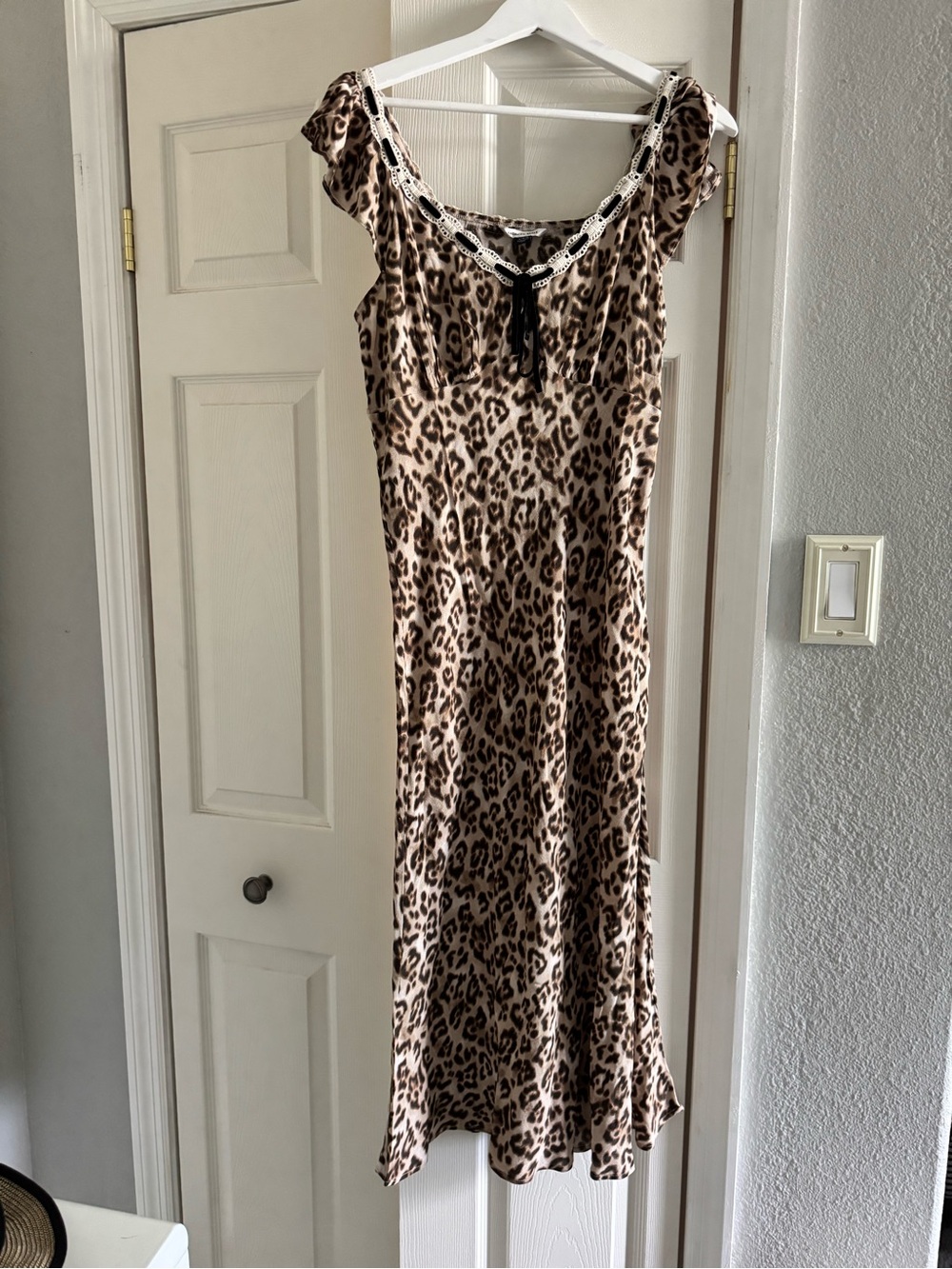 American Eagle Outfitters Leopard Print Maxi Dress in Tan and Black